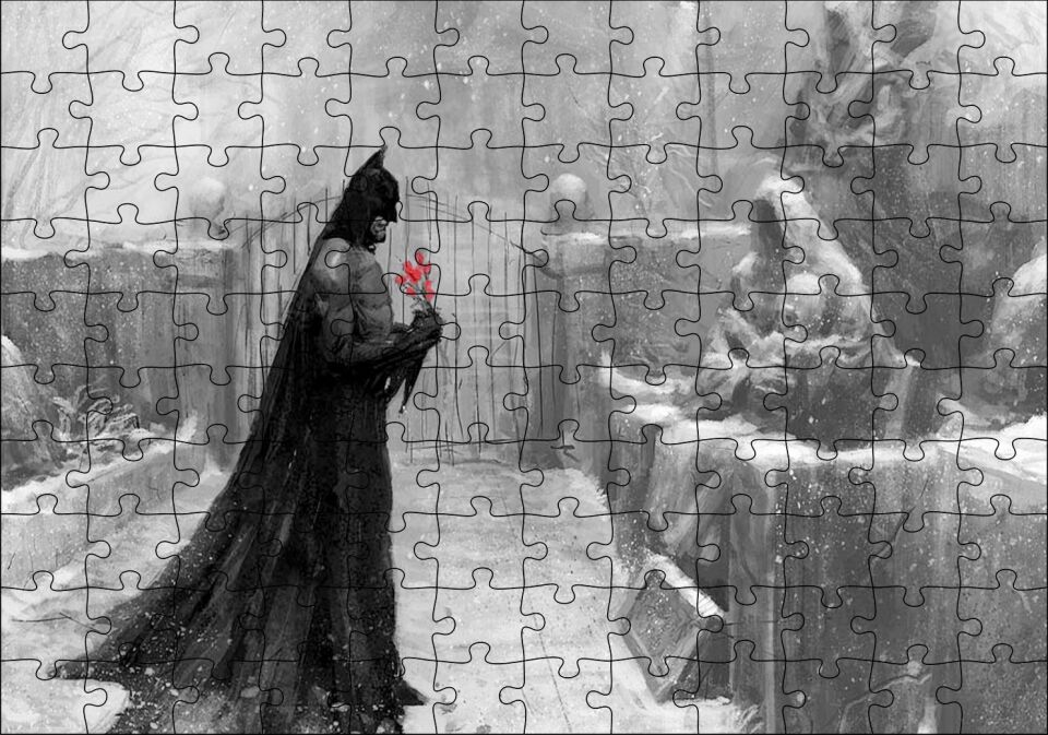 Batman Mezarlığı Görseli Puzzle Yapboz MDF Ahşap