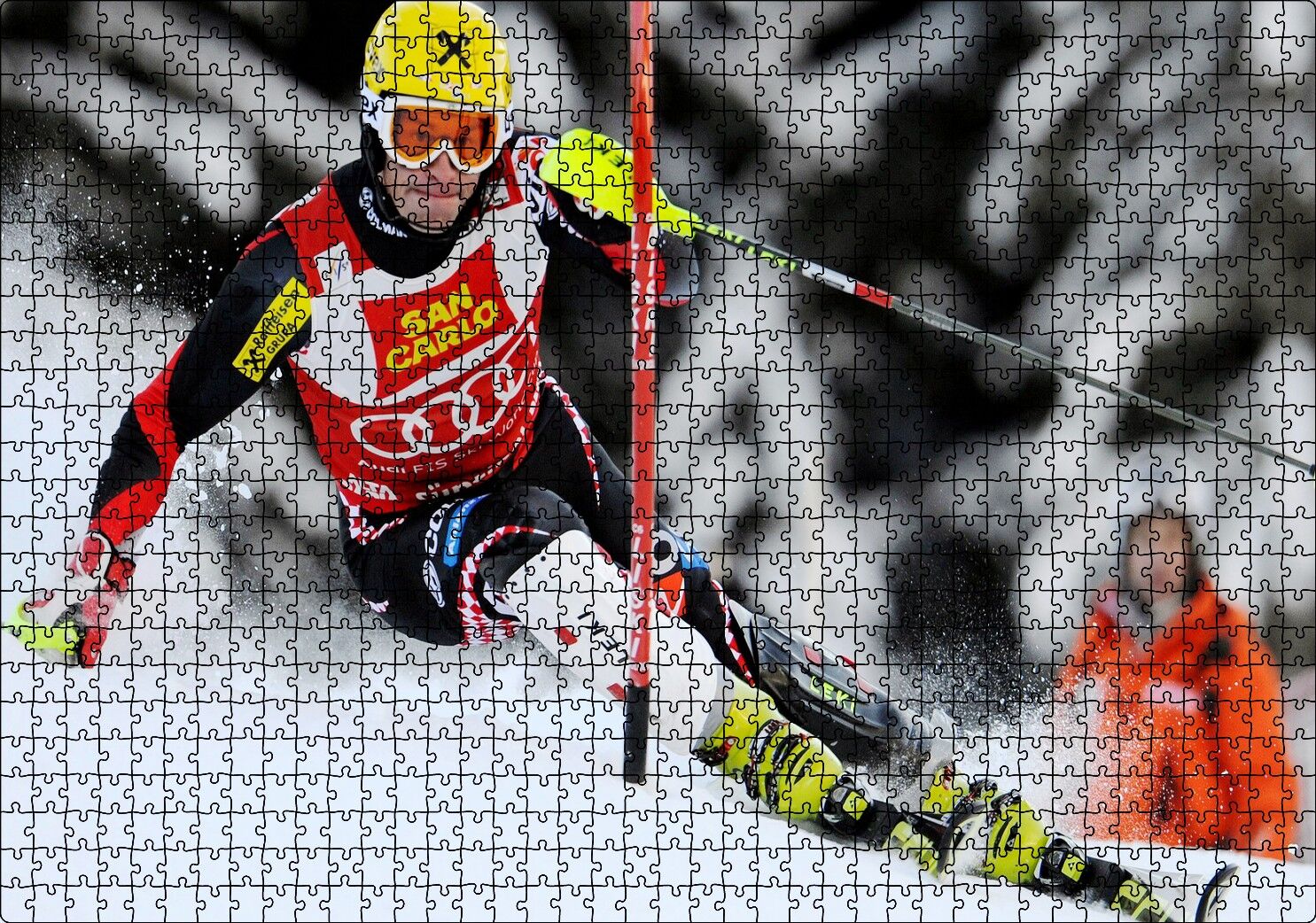 Marcel Hirscher Spor Kayak Puzzle Yapboz MDF Ahşap 1000 Parça 49 cm X 68 cm