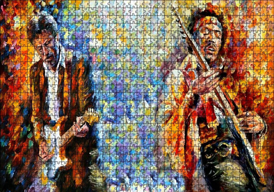 Eric Clapton Leonid Afremov Yağlı Boya Puzzle Yapboz MDF Ahşap 1000 Parça 49 cm X 68 cm