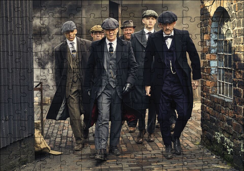 Peaky Blinders Puzzle Yapboz MDF Ahşap 120 Parça 24 cm X 34 cm