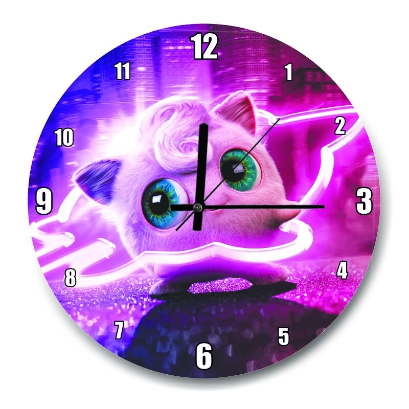 Pokemon Jigglypuff  Mdf Ahşap Duvar Saati
