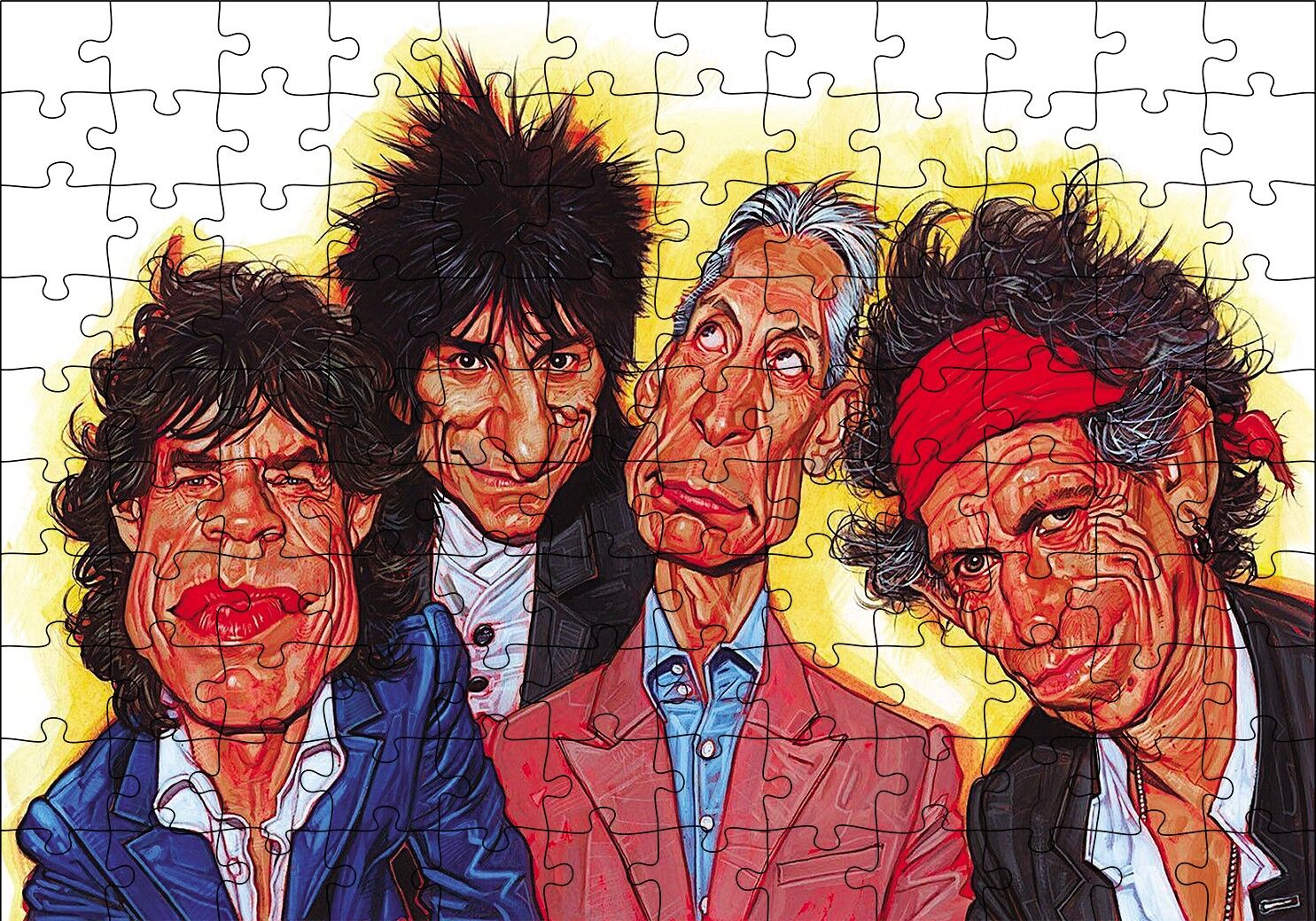 Rolling Solist Karikatür Çizim Puzzle Yapboz MDF Ahşap