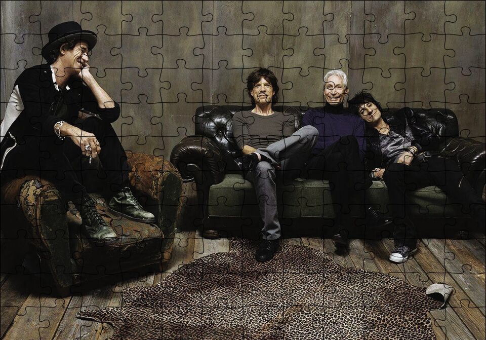 Rolling Solistler Leopar Kürkü Halı Puzzle Yapboz MDF Ahşap