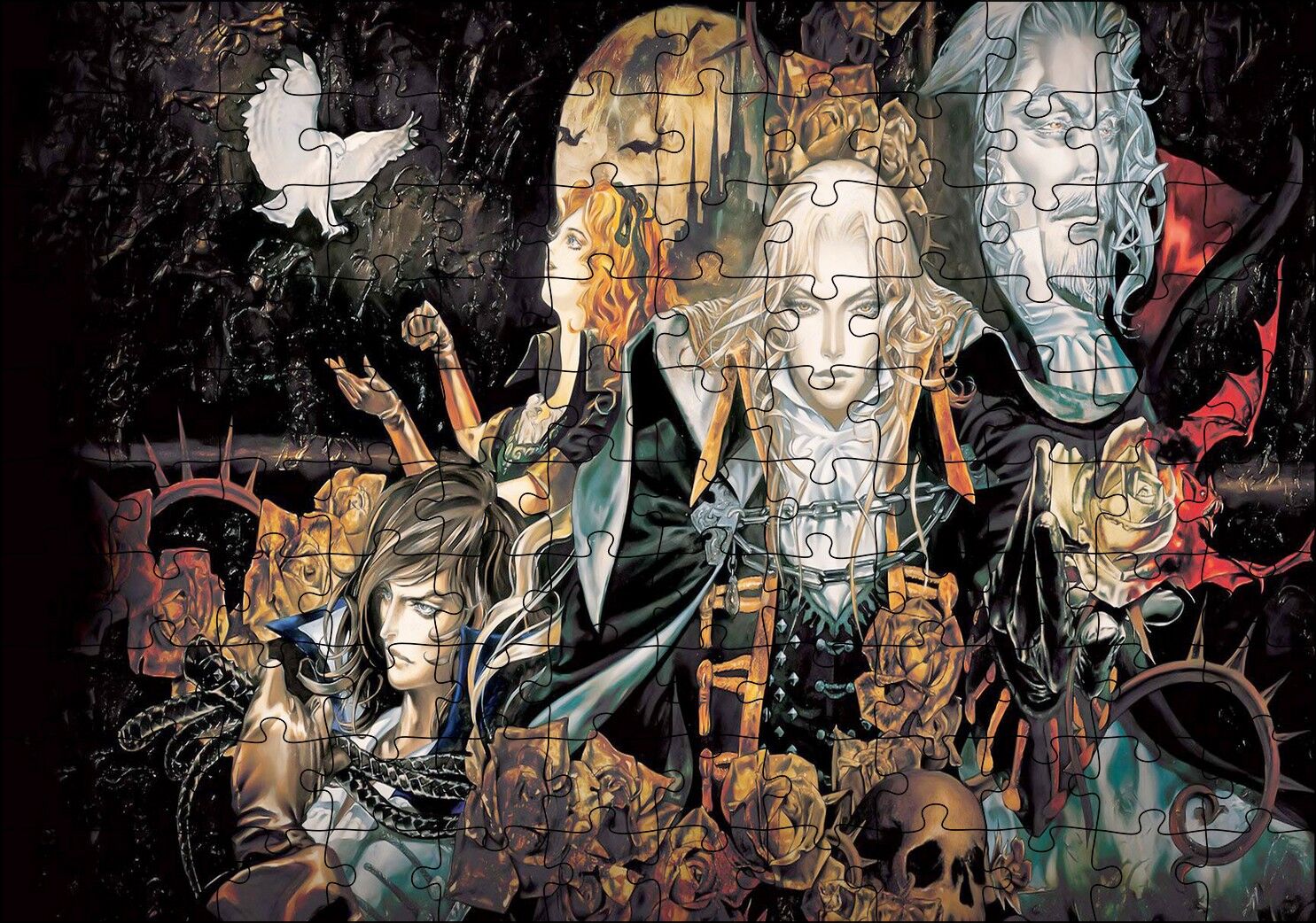 Castlevania Dizi Filmi Grimoire Of Souls Animasyon Görseli Puzzle Yapboz MDF Ahşap