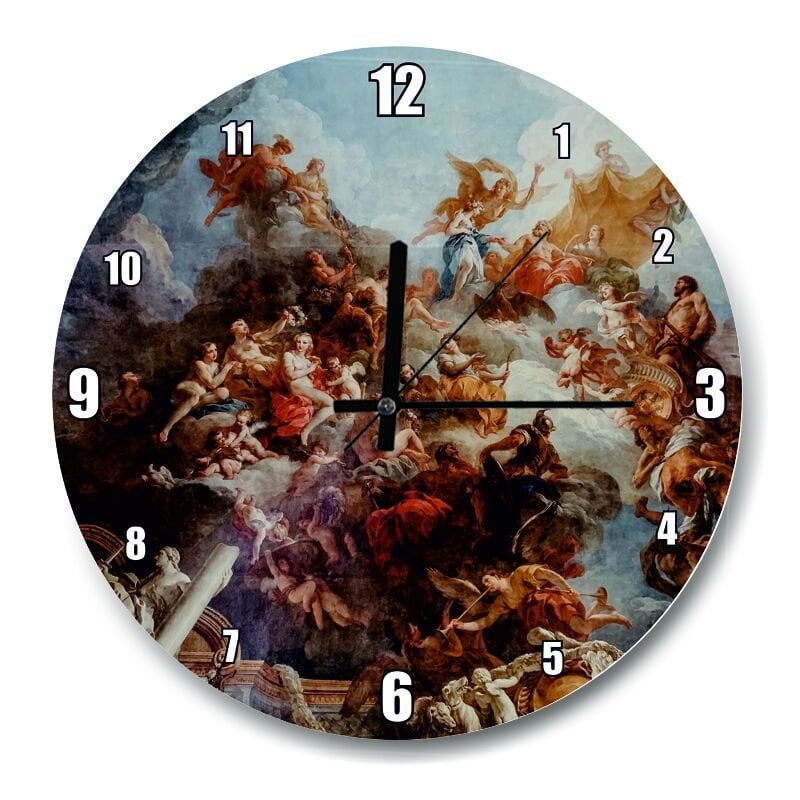 Rönesans Melekler Yağlıboya  Mdf Ahşap Duvar Saati