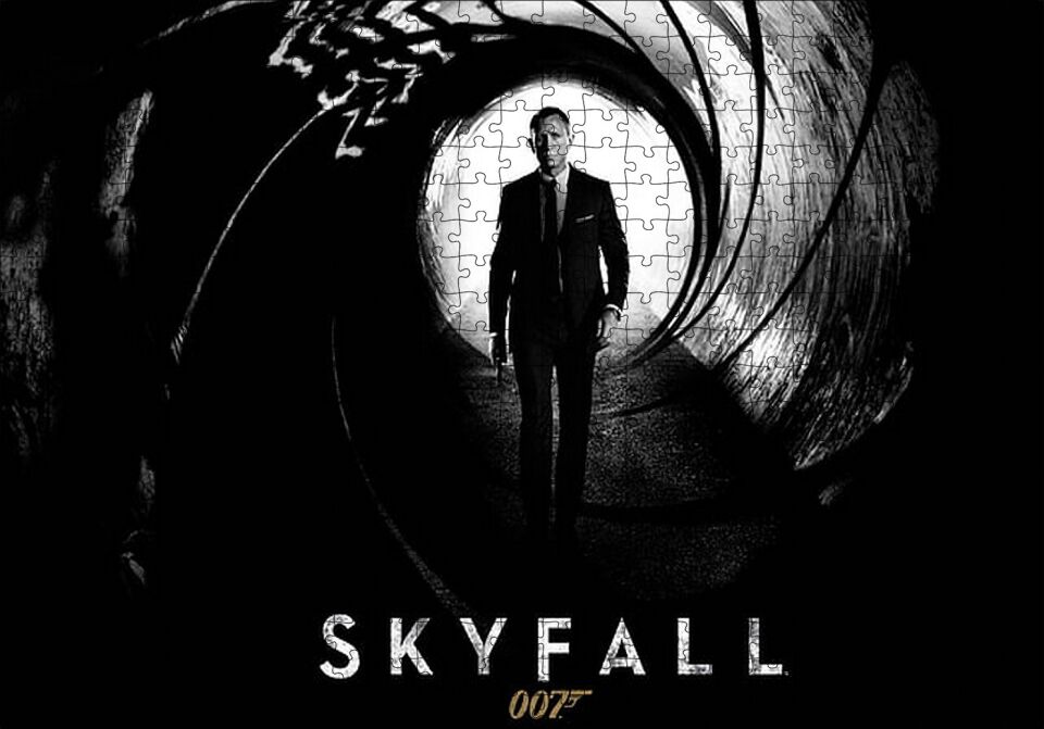 007 Skyfall Daniel Craig Puzzle Yapboz MDF Ahşap 500 Parça 49 cm X 68 cm