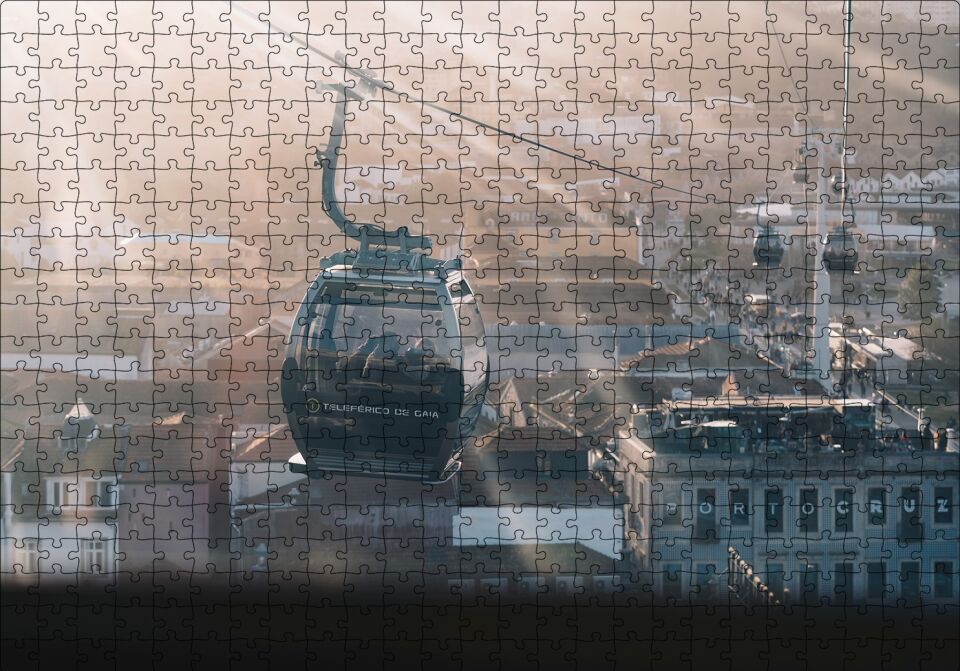 Teleferik Yakın Plan Puzzle Yapboz MDF Ahşap 500 Parça 49 cm X 68 cm