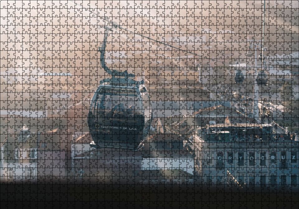 Teleferik Yakın Plan Puzzle Yapboz MDF Ahşap 1000 Parça 49 cm X 68 cm