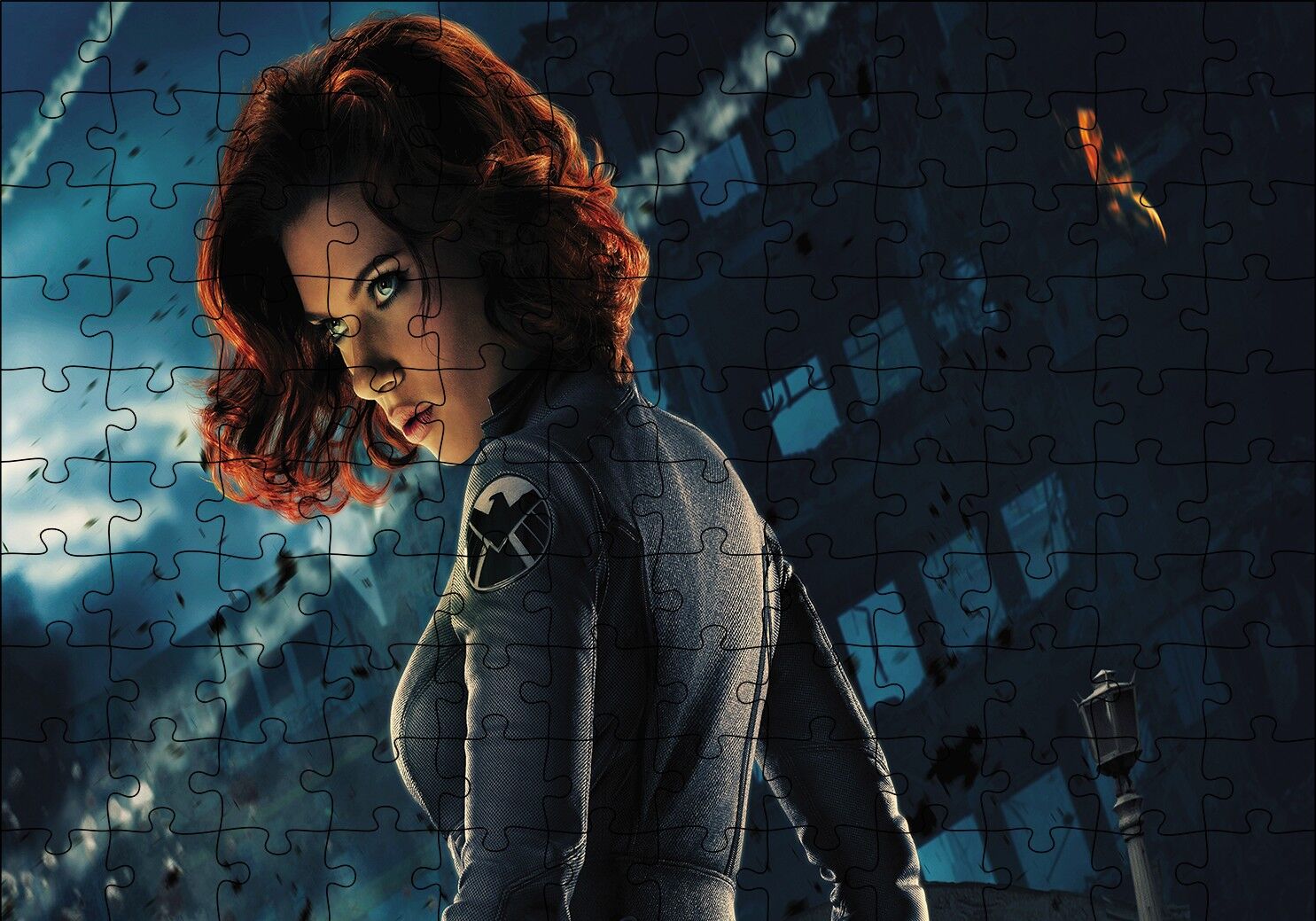 Scarlett Johansson Profil Puzzle Yapboz MDF Ahşap