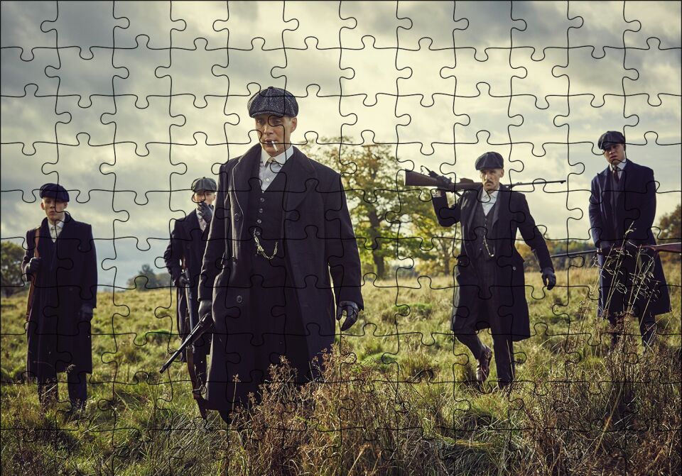 Peaky Blinders Puzzle Yapboz MDF Ahşap 120 Parça 24 cm X 34 cm