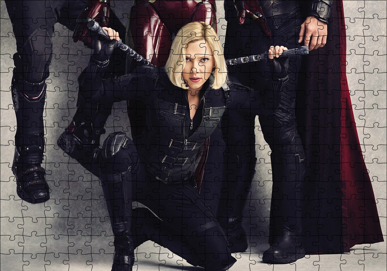 Avengers Infinity War Black Widow Puzzle Yapboz MDF Ahşap 255 Parça 34 cm X 49 cm