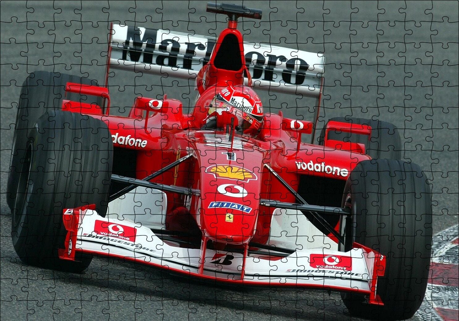 Formula 1 Kırmızı Marlboro Puzzle Yapboz MDF Ahşap 255 Parça 34 cm X 49 cm