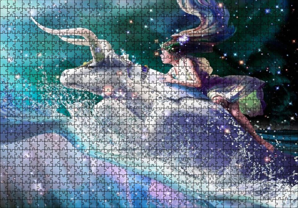 Perisi ve Boğa Burcu Görseli Puzzle Yapboz MDF Ahşap 1000 Parça 49 cm X 68 cm