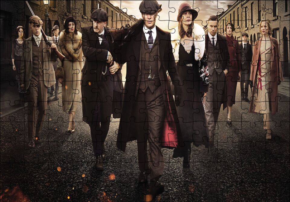 Peaky Blinders Puzzle Yapboz MDF Ahşap 120 Parça 24 cm X 34 cm
