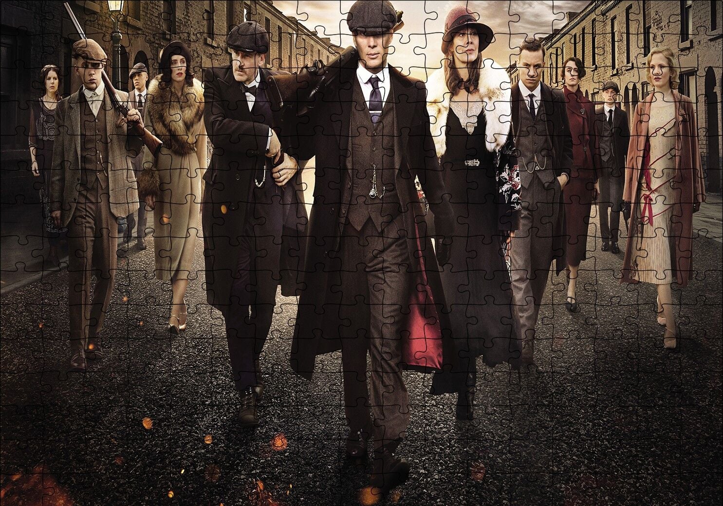 Peaky Blinders Puzzle Yapboz MDF Ahşap 255 Parça 34 cm X 49 cm