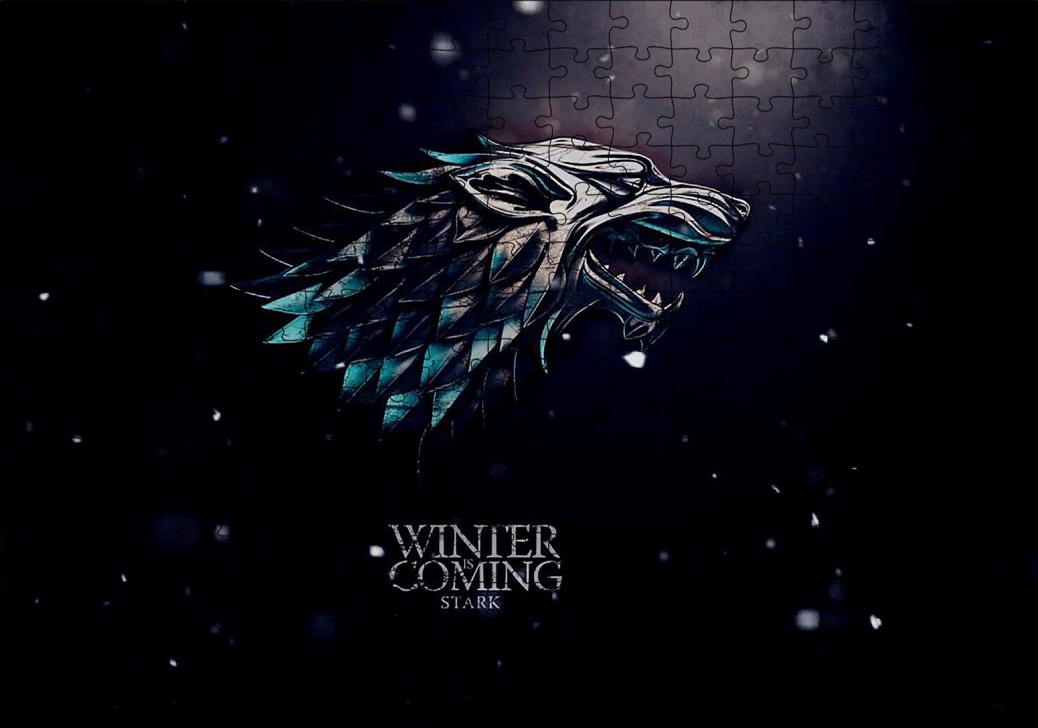 Game of Thrones Kış Geliyor Stark Logo Puzzle Yapboz MDF Ahşap 255 Parça 34 cm X 49 cm