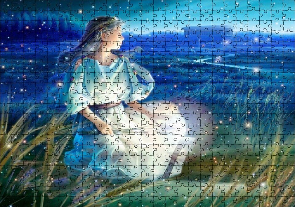 Perisi ve Buğday Başakları Puzzle Yapboz MDF Ahşap 500 Parça 49 cm X 68 cm
