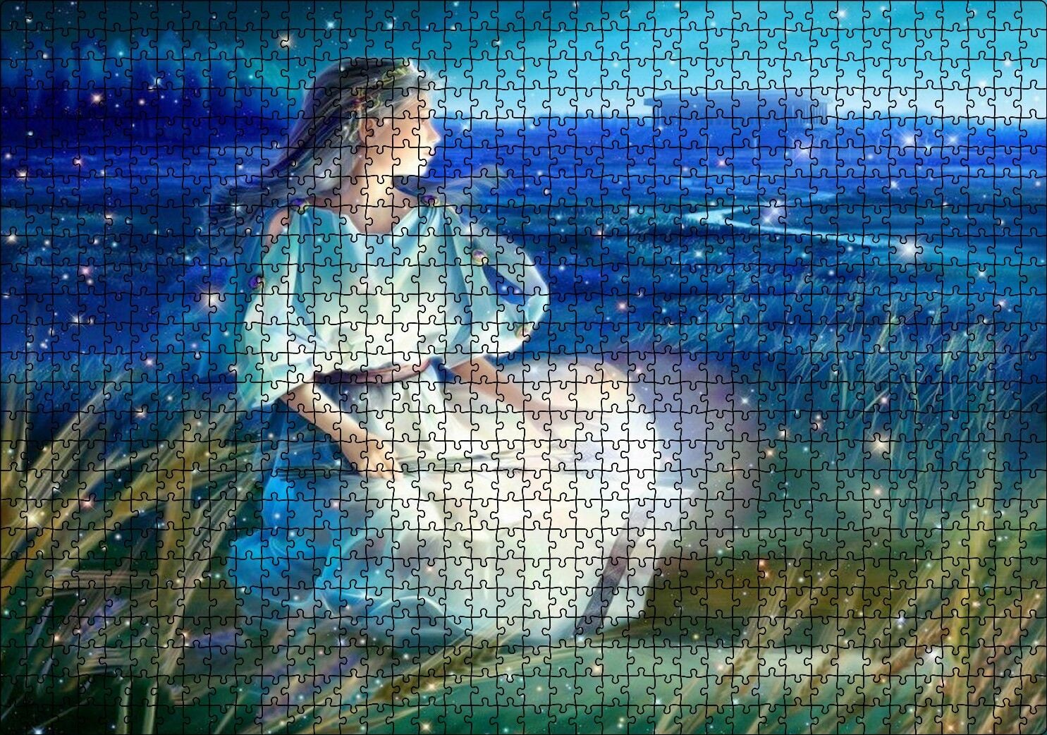 Perisi ve Buğday Başakları Puzzle Yapboz MDF Ahşap 1000 Parça 49 cm X 68 cm