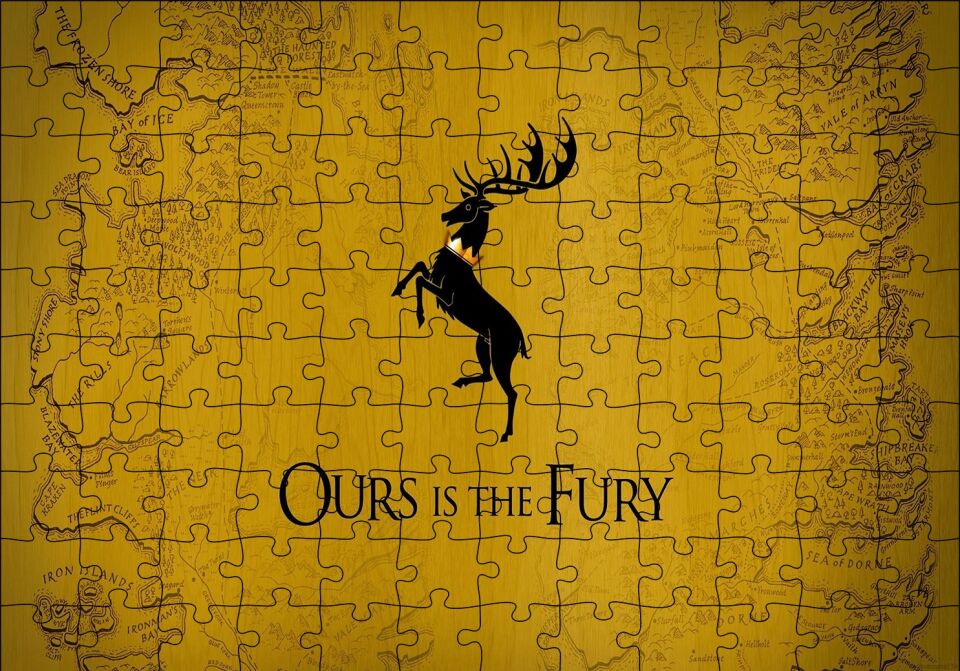 Game of Thrones Baratheons Puzzle Yapboz MDF Ahşap 120 Parça 24 cm X 34 cm