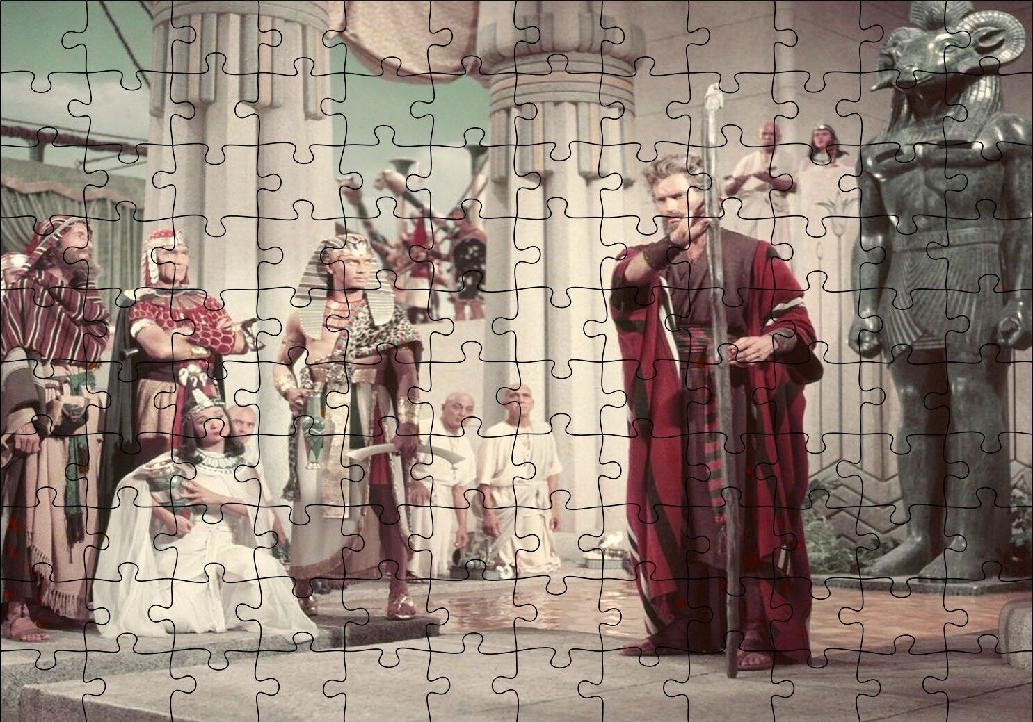 On Emir Yul Brynner Ramses Puzzle Yapboz MDF Ahşap 120 Parça 24 cm X 34 cm