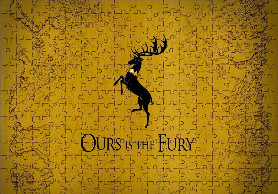 Game of Thrones Baratheons Puzzle Yapboz MDF Ahşap 255 Parça 34 cm X 49 cm