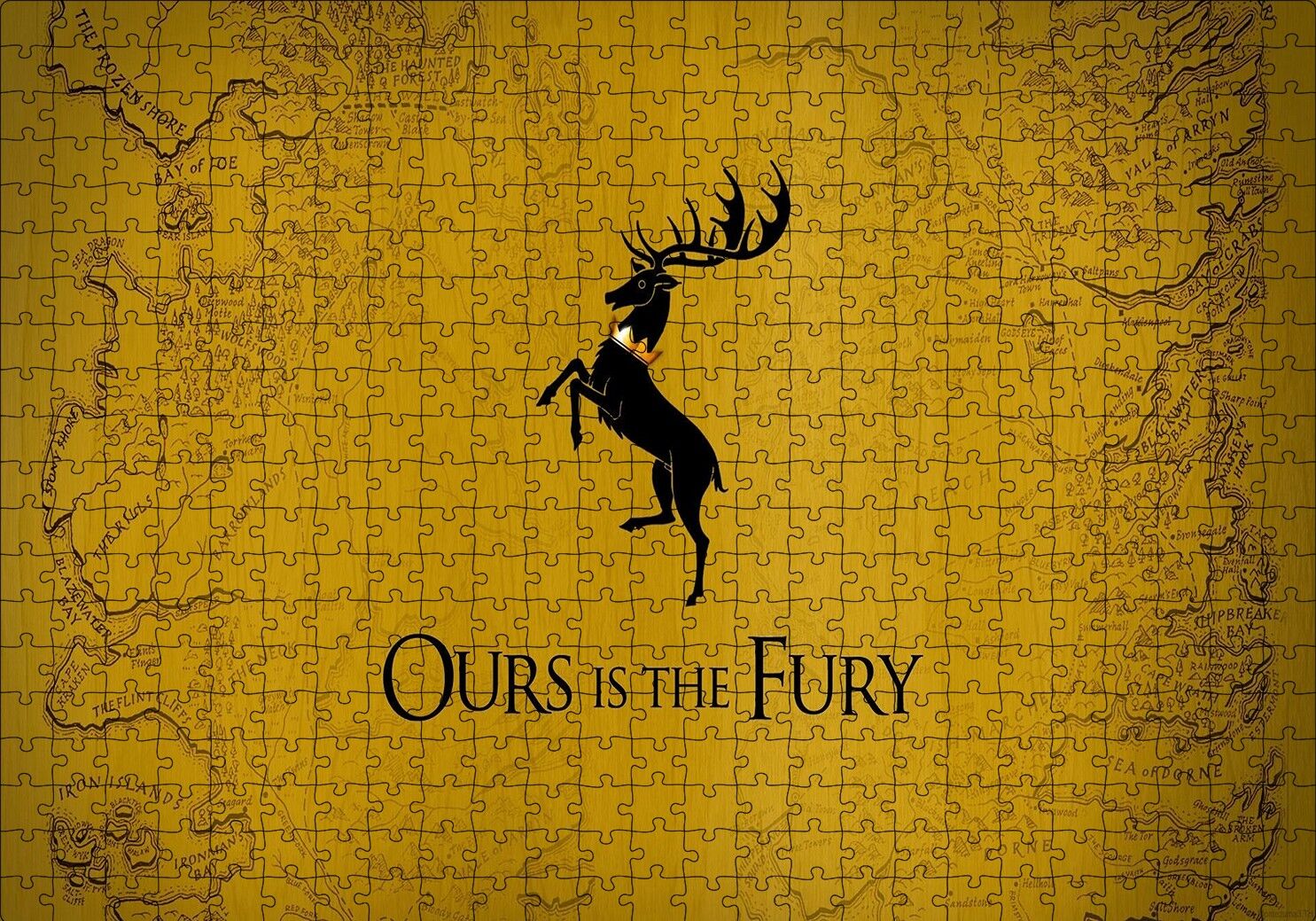 Game of Thrones Baratheons Puzzle Yapboz MDF Ahşap 500 Parça 49 cm X 68 cm