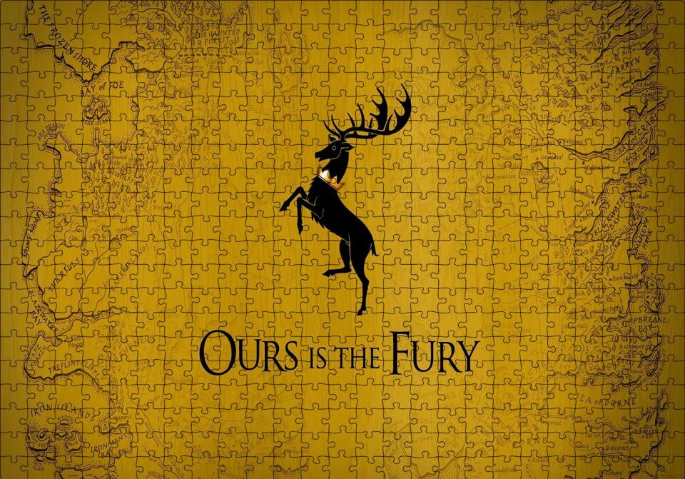 Game of Thrones Baratheons Puzzle Yapboz MDF Ahşap 500 Parça 49 cm X 68 cm