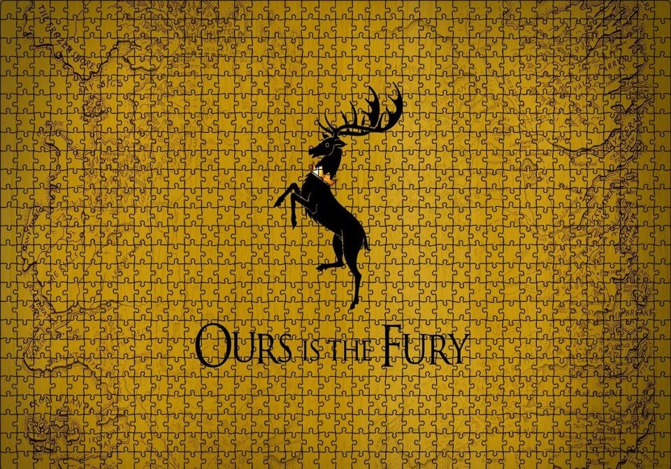 Game of Thrones Baratheons Puzzle Yapboz MDF Ahşap 1000 Parça 49 cm X 68 cm