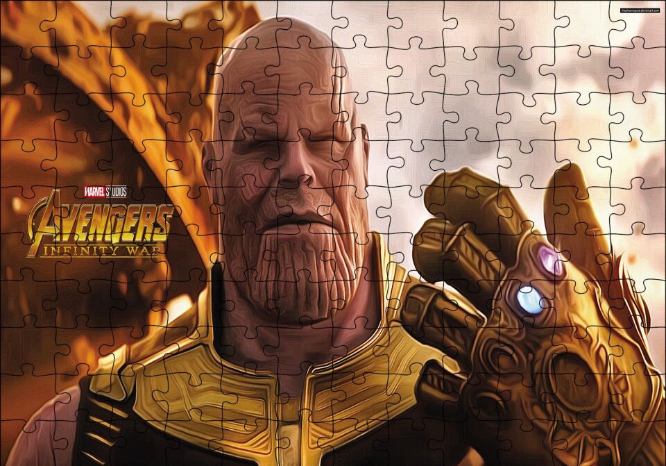 Avengers Infinity War Thanos Puzzle Yapboz MDF Ahşap