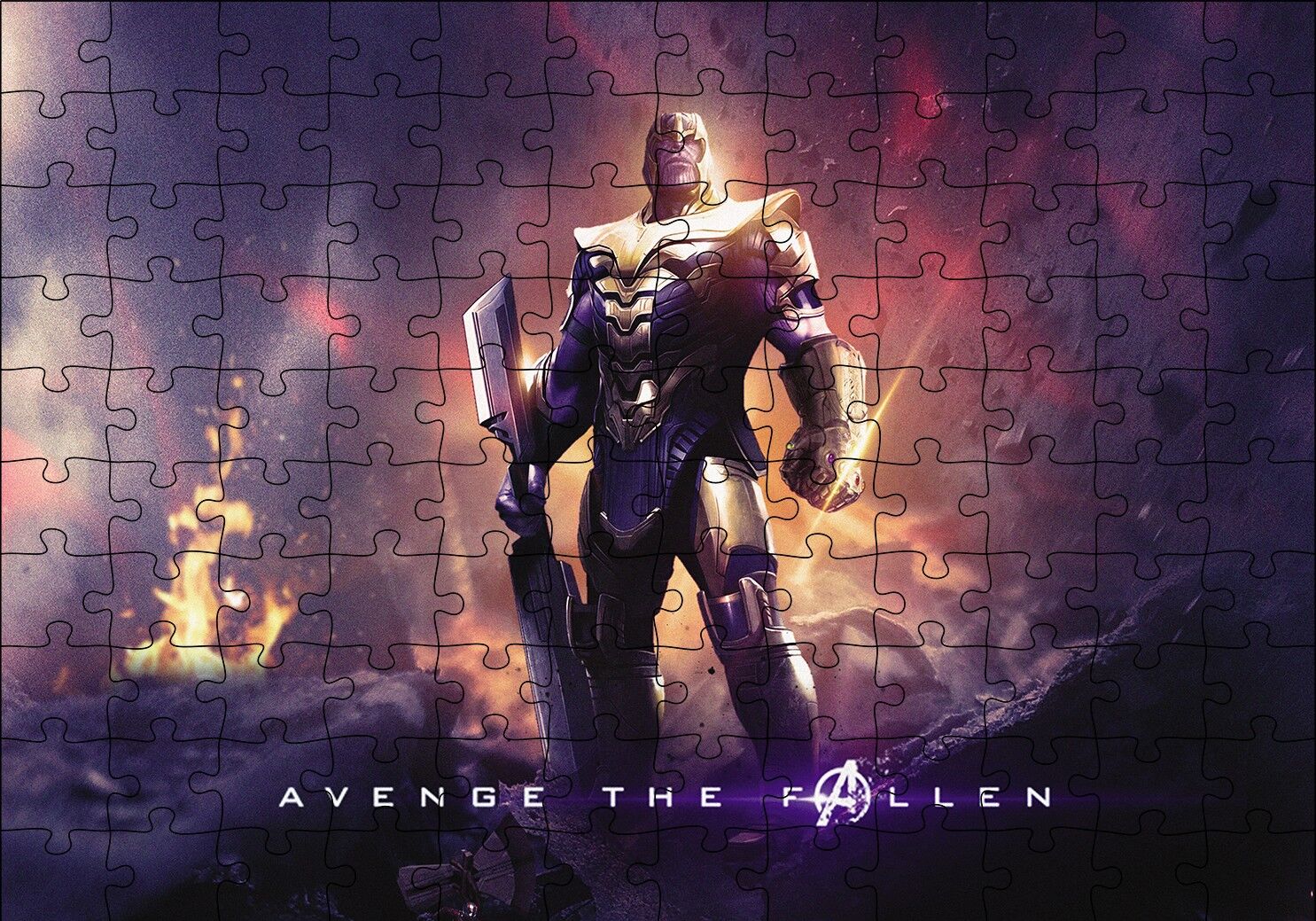 Avengers Endgame Thanos Puzzle Yapboz MDF Ahşap