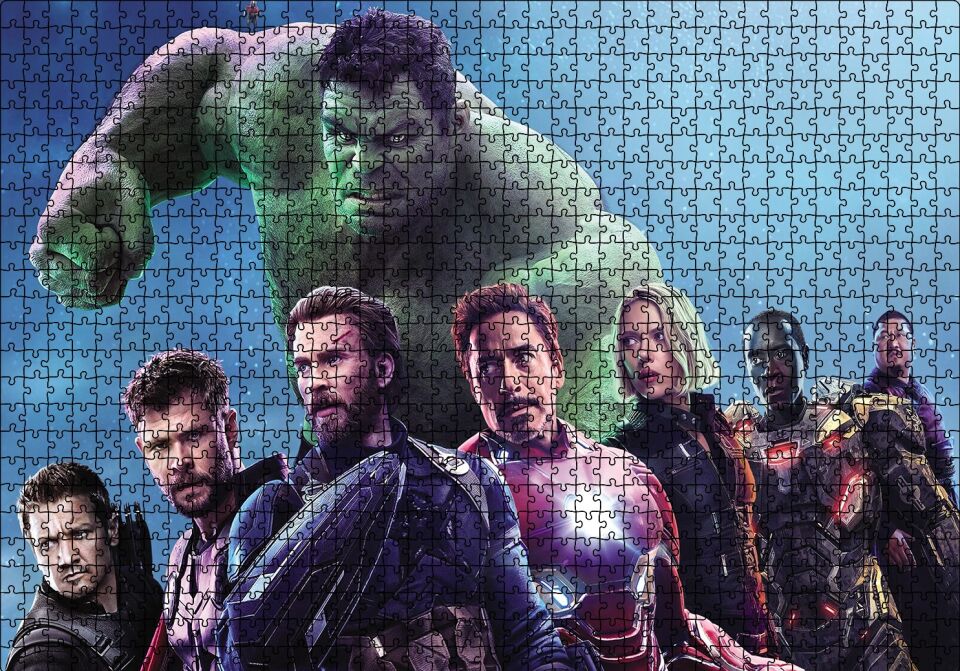 Avengers Infinity War Kahramanlar Bir Arada Puzzle Yapboz MDF Ahşap 1000 Parça 49 cm X 68 cm