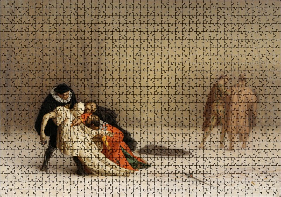 Düello Sonrası Mağlup Taraf Puzzle Yapboz MDF Ahşap 1000 Parça 49 cm X 68 cm