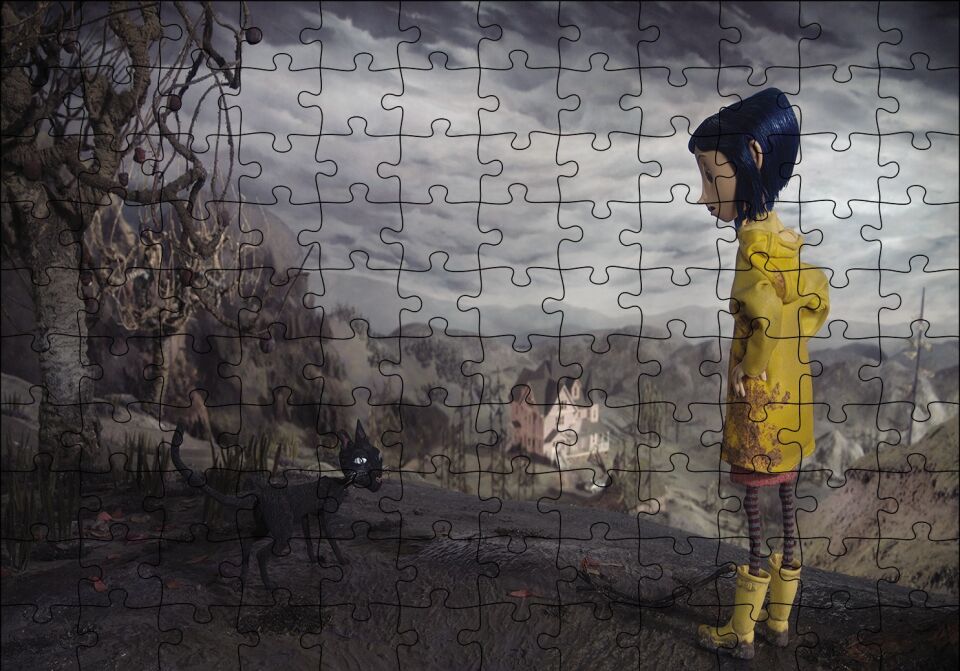 Coraline Puzzle Yapboz MDF Ahşap 120 Parça 24 cm X 34 cm