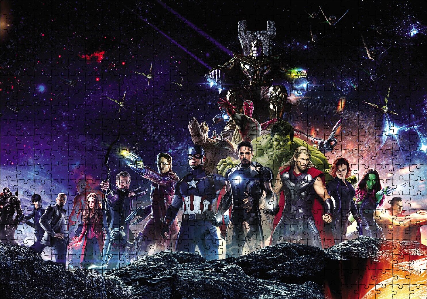 Avengers Infinity War Tam Kadro Puzzle Yapboz MDF Ahşap 500 Parça 49 cm X 68 cm