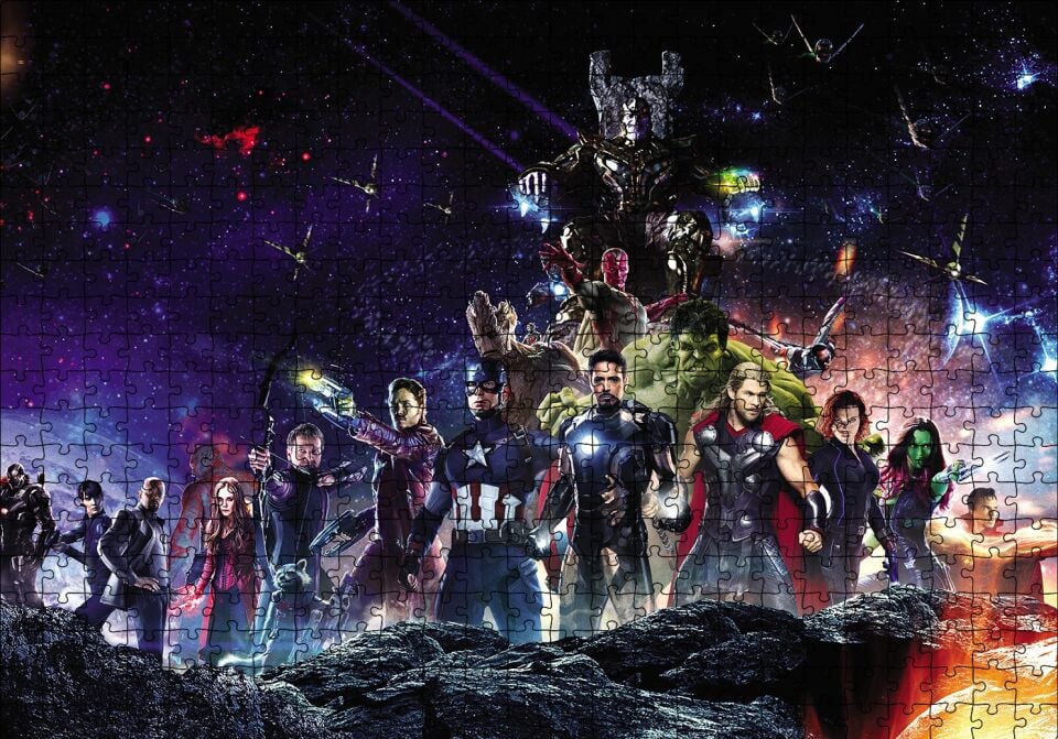 Avengers Infinity War Tam Kadro Puzzle Yapboz MDF Ahşap 500 Parça 49 cm X 68 cm