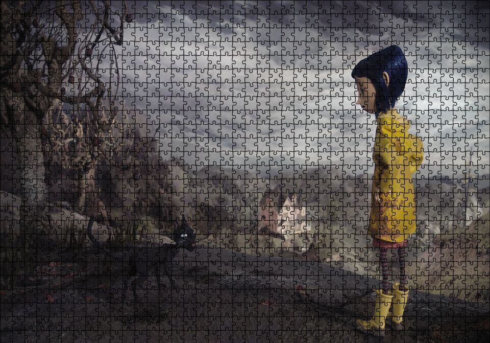 Coraline Puzzle Yapboz MDF Ahşap 1000 Parça 49 cm X 68 cm