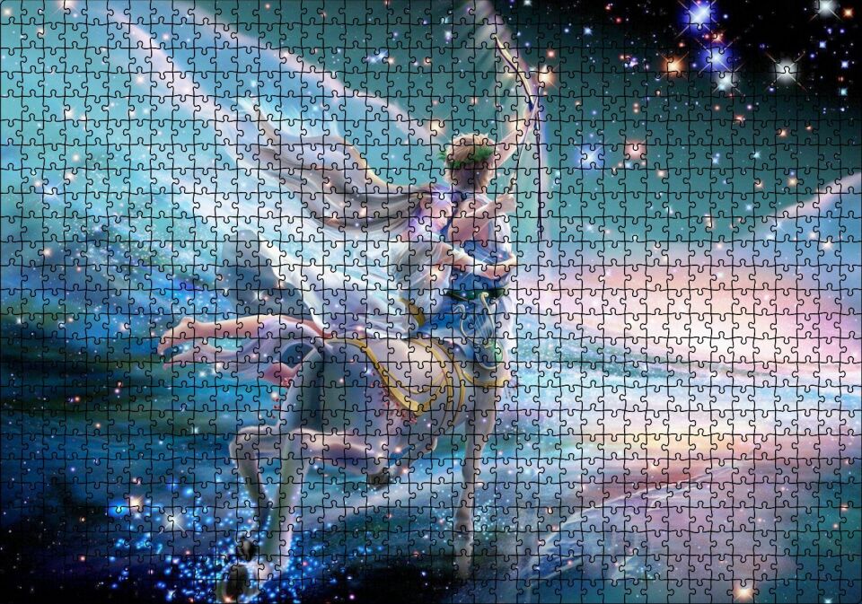 Perisi ve Yay Burcu Görseli Puzzle Yapboz MDF Ahşap 1000 Parça 49 cm X 68 cm