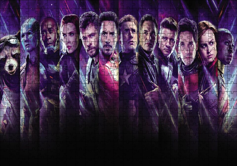 Avengers Kesit Full Kadro Görsel Puzzle Yapboz MDF Ahşap 500 Parça 49 cm X 68 cm