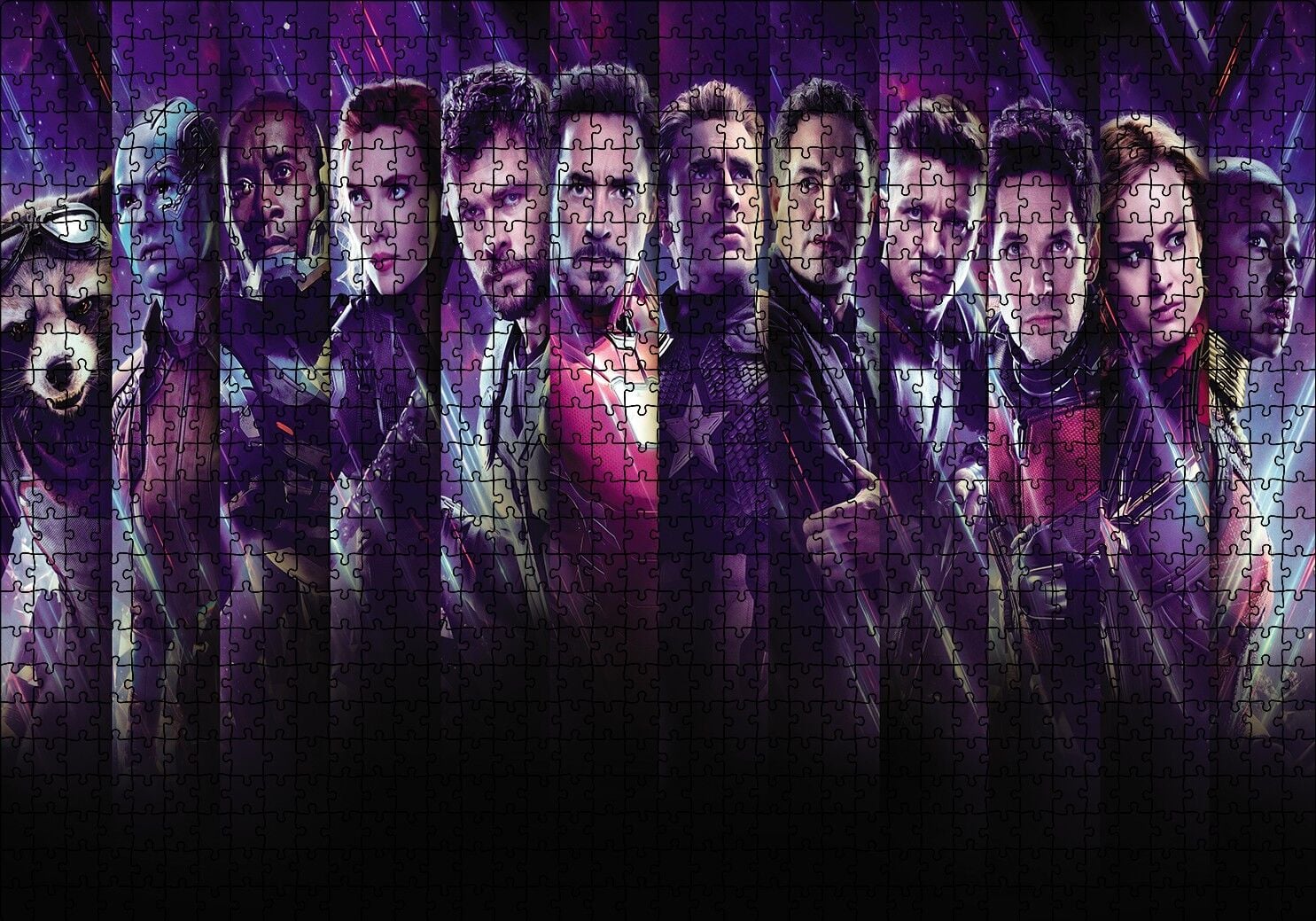 Avengers Kesit Full Kadro Görsel Puzzle Yapboz MDF Ahşap 1000 Parça 49 cm X 68 cm