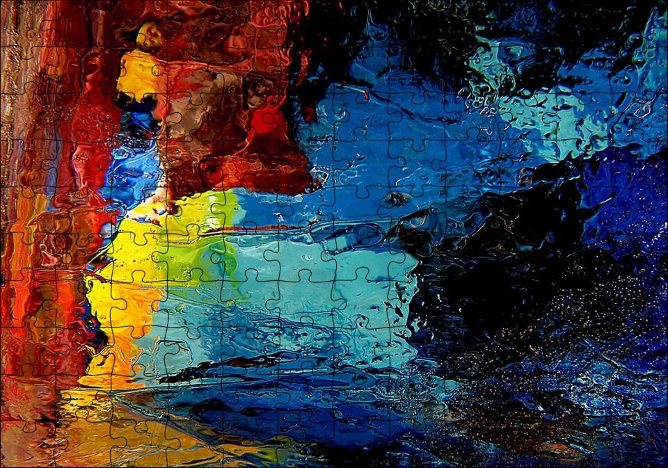 Yağlı Boya Resmi Puzzle Yapboz MDF Ahşap