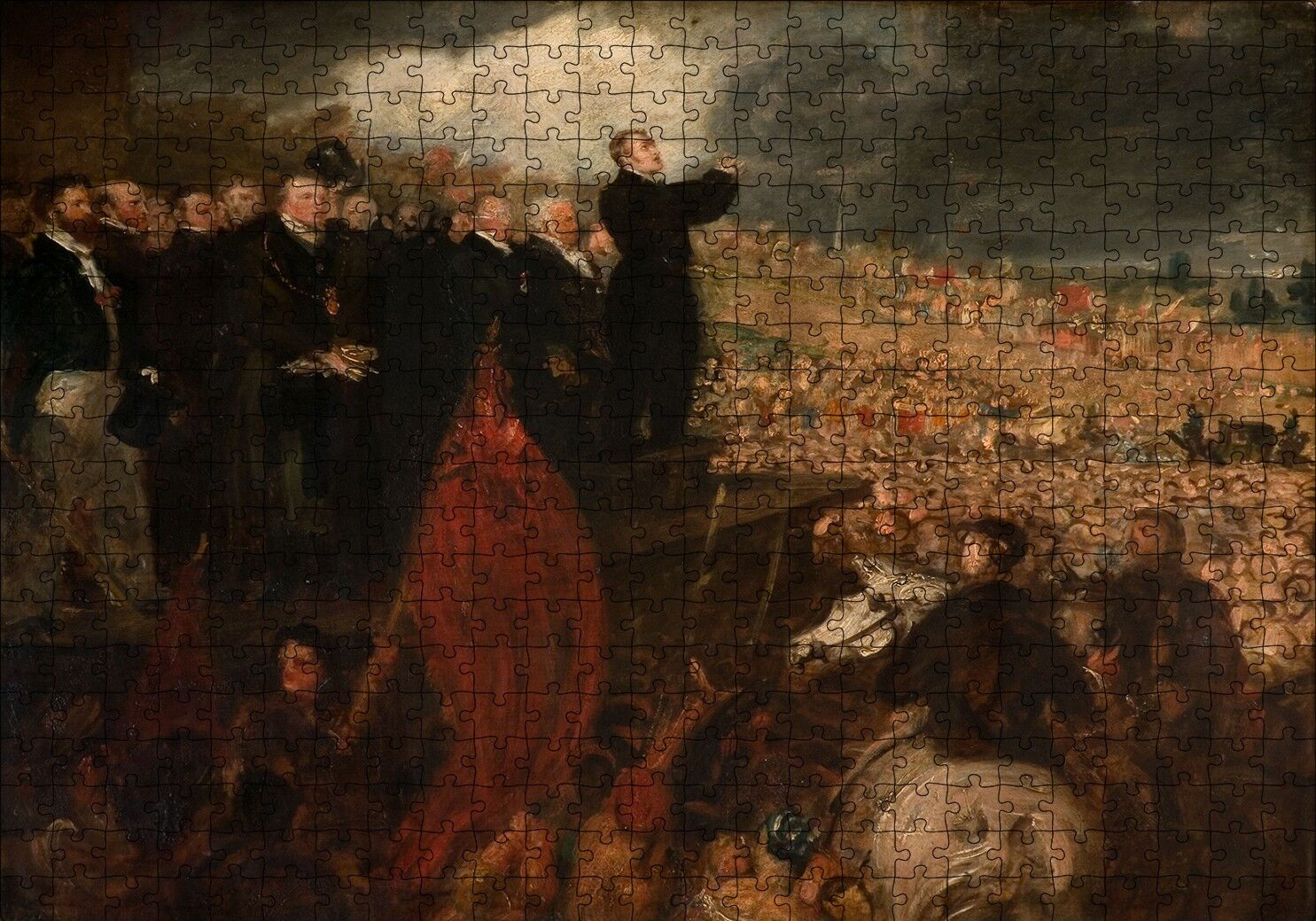 Birmingham Siyasi Birlik Mitingi Puzzle Yapboz MDF Ahşap 500 Parça 49 cm X 68 cm