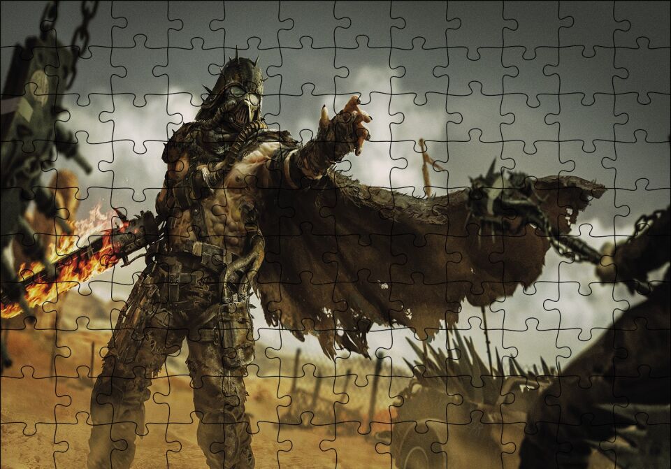 Mad Max vs Darth Vader Görseli Puzzle Yapboz MDF Ahşap
