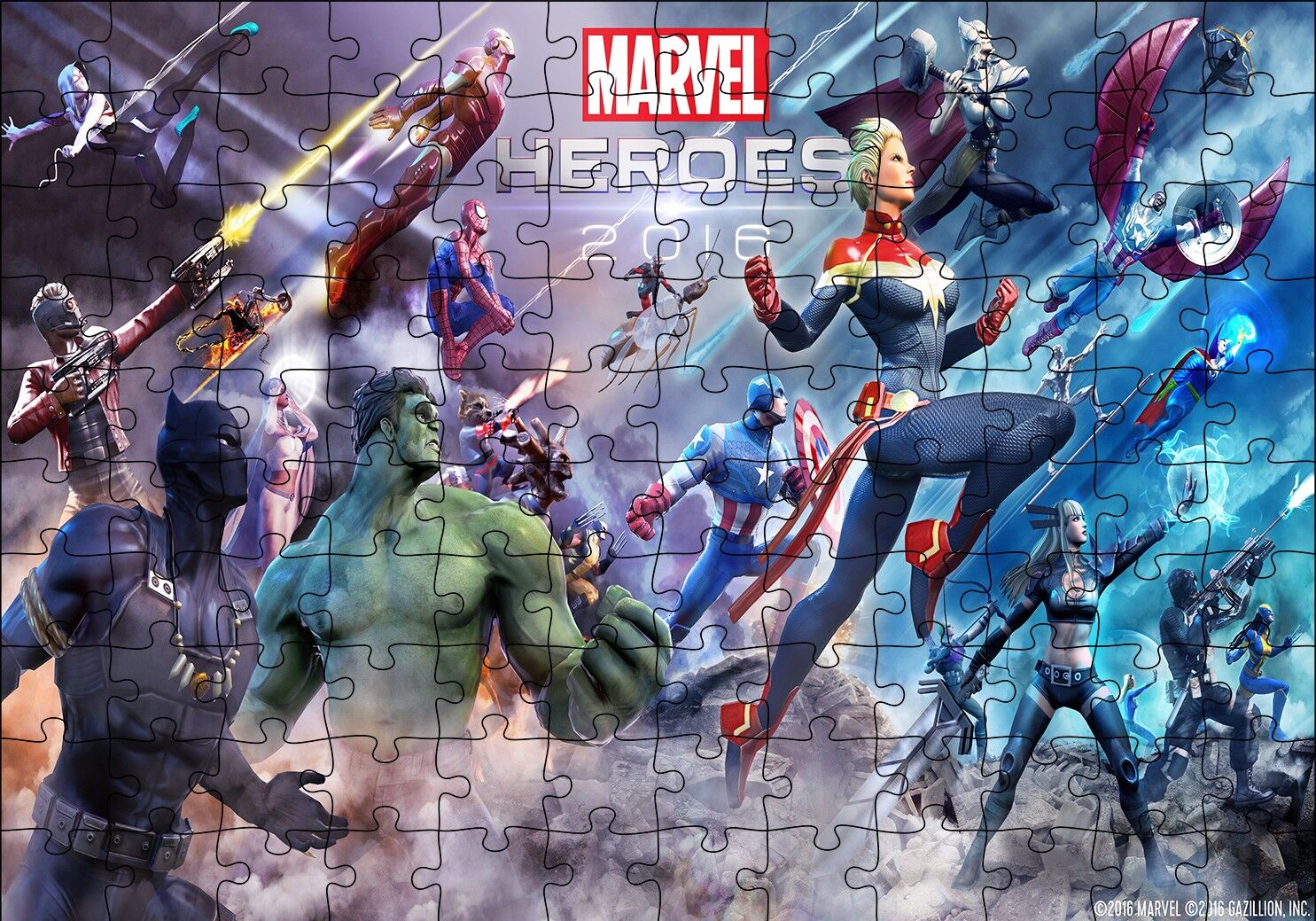 Marvel Kahramanları Puzzle Yapboz MDF Ahşap