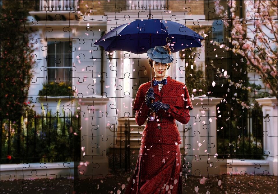 Mary Poppins Returns Emily Blunt Puzzle Yapboz MDF Ahşap
