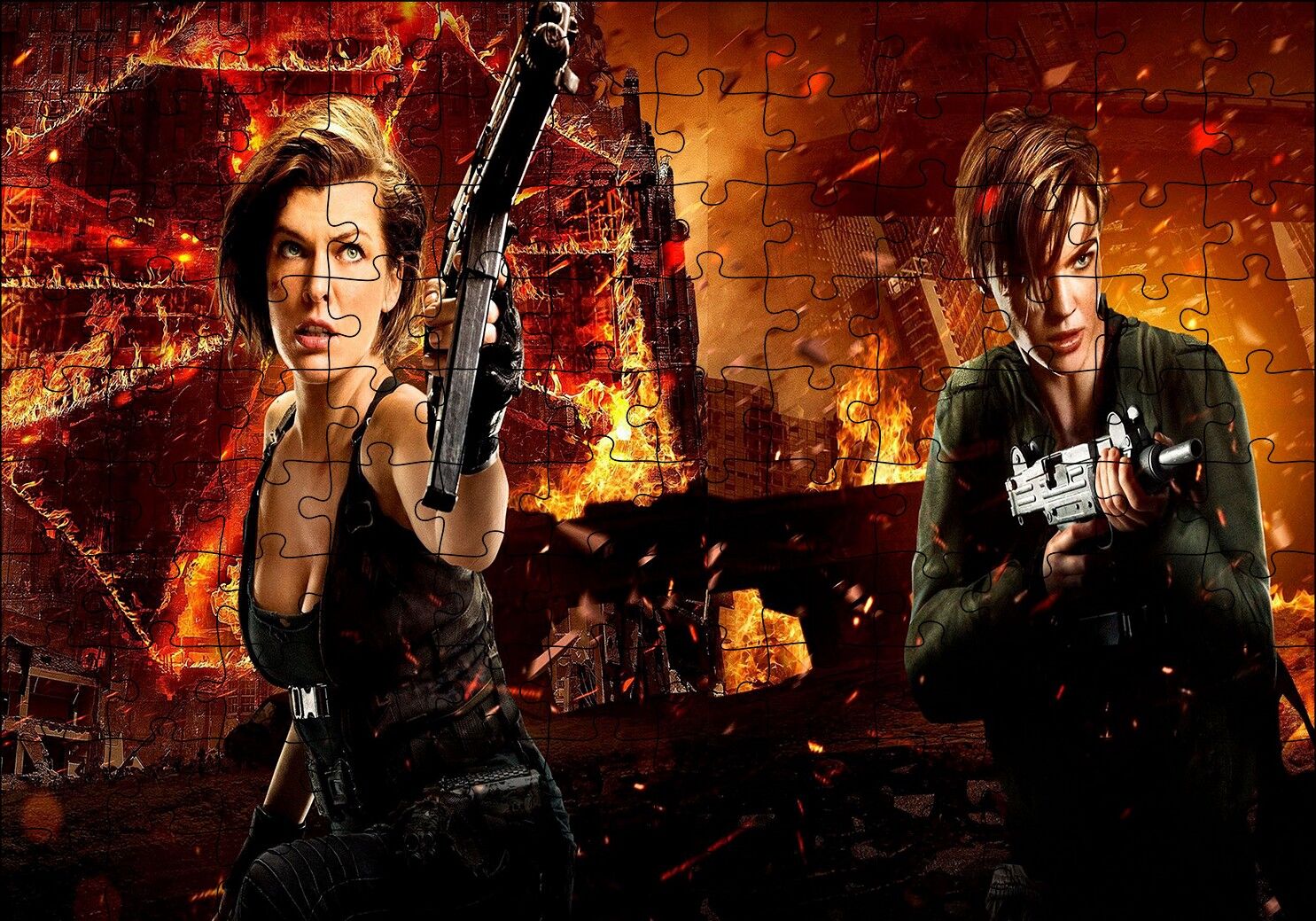 Resident Evil Milla Jovovich Puzzle Yapboz MDF Ahşap