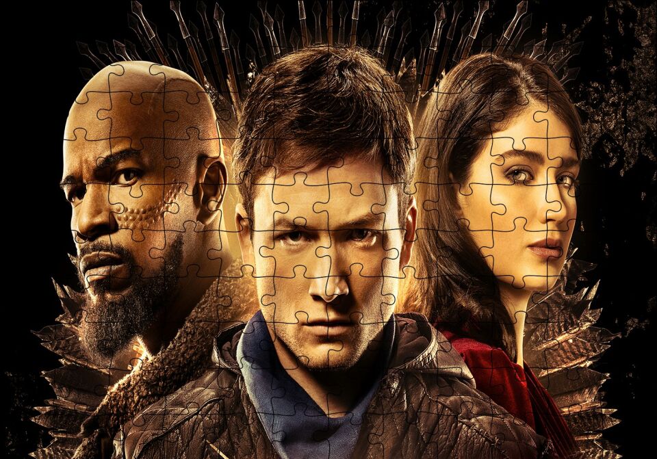 Robin Hood Jamie Fox Eve Hewson Taron Egerton Puzzle Yapboz MDF Ahşap