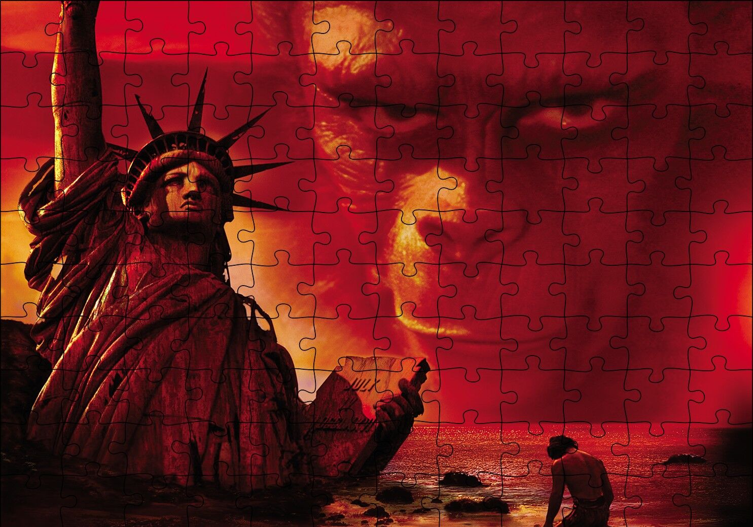 Planet of the Apes - 1968 Puzzle Yapboz MDF Ahşap 120 Parça 24 cm X 34 cm