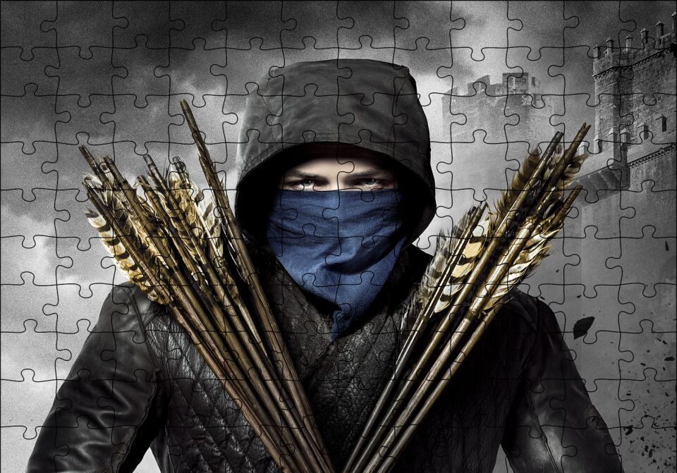 Robin Hood Taron Eggerton Puzzle Yapboz MDF Ahşap
