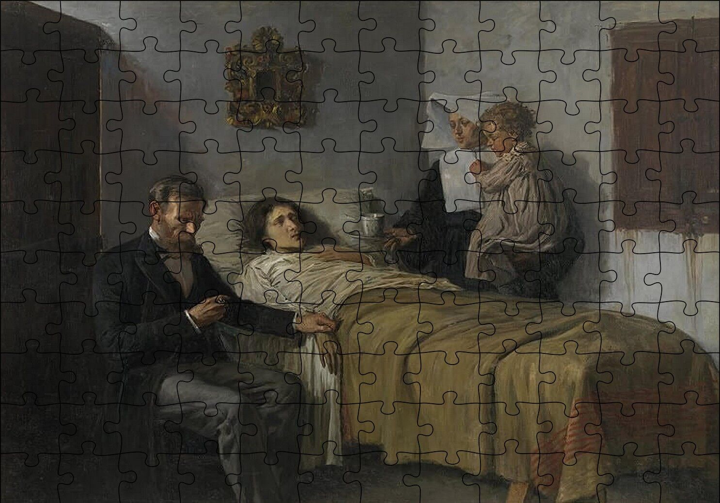 Science And Charity 1897 By Pablo Picasso Puzzle Yapboz MDF Ahşap