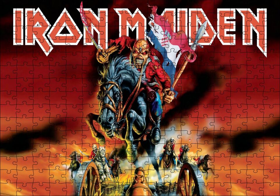 Iron Maiden Savaşan Yaratıklar Puzzle Yapboz MDF Ahşap 255 Parça 34 cm X 49 cm
